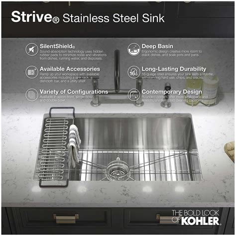 k-5287-na|kohler strive undermount kitchen sink.